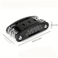16 In 1 Multi-Function Bike Tool Kit - Portable Foldable Bike Multitool Cycling Tool Kit With Allen Wrench,Tire Levers