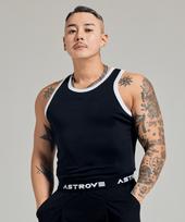 Astrov Tech Dry Comp Sleeveless Black-White Xl