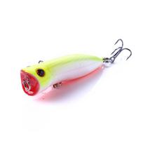 Hengjai 1vnt Popper žvejybos masalas Top Water Bionic Bass Pike Dirbtinis masalas 3D Eyes žvejybos reikmenys