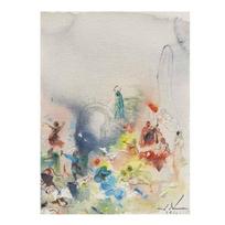 Salvador Dali People Living In The Spiritual World Canvas Painting Poster and Print Wall Art Abstract Picture Home Decor Cuadros 21cm×30cm No Frame white