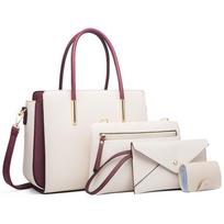 Moteriškas krepšys Madingas spalvų derinimo krepšys Fresh Crossbody pečių krepšys one size balta