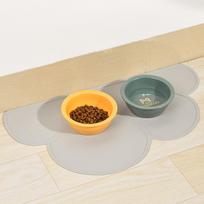 Non-spill, Non-slip, Waterproof, Easy-to-clean Daily Pet Silicone Placemat For Cats And Dogs One Size šviesiai pilka spalva