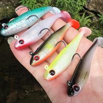 T-tail Lure Wrapped Copper Fish Plastic Bait 6.5g 12.5g Single Hook Fully Submerged Simulation Soft Bait 7CM 6.5G