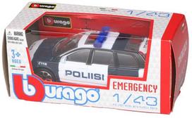 Žaislinė policijos mašina Bburago, 1:43, įvairių spalvų