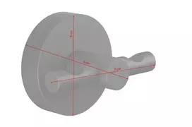 Kabliukas Tesa, 53 mm x 65 mm x 50 mm, juoda sp.