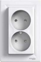 Schneider Electric Schneider Asfora rozetė 1+1 balta