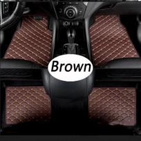Naujas 4 vnt vandeniui atsparus universalus automobilio grindų priekinių ir galinių kilimėlių kilimas 4Pcs(Set) ruda