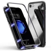 Dėklas iPhone SE 2022 - Magnetinis Juodas Dangtelis Dėklas 360 Visas Grūdintas Stiklas Ekrano Apsauga Phonillico® juoda
