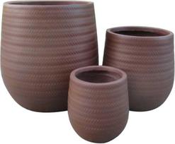 Gėlių vazonas Domoletti LT14664-3S, keramika/molis, rudos spalvos