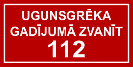 Priešgaisrinės saugos ženklas LNUGZ20, 20 cm x 10 cm