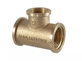 Trišakis TDM Brass 206, 1/2 colio - vidinis sriegis / 3/4 colio - vidinis sriegis, 3/4" x 1/2" x 3/4"