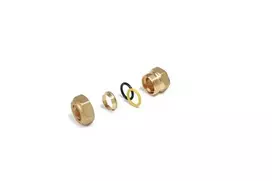 Užveržiama jungtis variniams vamzdžiams Giacomini R180F, 22mm x 3/4", žalvaris