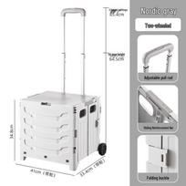 Younai Folding Outdoor Trolley – Portable Shopping Cart for Home & Street Vendors