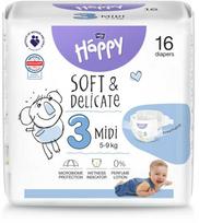 Sauskelnės Happy, 3 dydis, 5 - 9kg, 16 vnt.