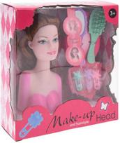 Lėlės galva su priedais Make-up S34937111, 13 cm, įvairių spalvų