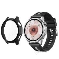 Oficialios nailoninės apyrankės su PC apsauginiu dėklu Huawei Watch GT 6 GT6 Pro GT5 46mm 22mm kompozitinis silikoninis dirželis GT6 46MM juoda