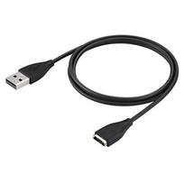 USB pakaitinis įkrovimo laidas, skirtas Fitbit Surge Super Watch išmaniajam laikrodžiui, juodas, aukštos kokybės juoda