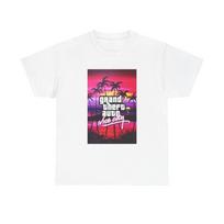 Grand Theft Auto Tshirt Vice City Retro Gaming Graphic Unisex Heavy Cotton Tee 0 Unisex T-Shirt S