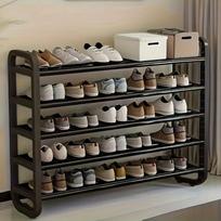5-Tier Metal Shoe Rack Storage Holder - Holds 18 Pairs Shoes, Slim Space-Saving Design, Durable Iron Organizer, Easy Assembly juoda