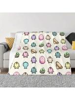 Stardew Valley Danish Pastel Junimo Set Blanket Soft Warm Travel Portable Blanket Stardew Valley Sdv Pink Danish Pastels Fish 75X95CM pilka spalva