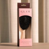Glamorous GLAM by Irina - Plaukų šepetys su šerno šereliais - Šviesios spalvos