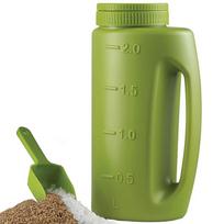 Up to 70 Oz Hand Spreader Shaker With 1 Scoop ABS Seed Spreader Multiple Opening Sizes Handheld Spreader Lawn and Garden žalia