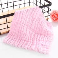 100% Cotton Newborn Gauze Towel & Bib Set rožinė
