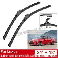 Lexus IS XE30 250 300h 350 IS250 IS300h IS350 2014-2019 24 +18  Automobilio priedai Priekinio stiklo valytuvų šluotelės Šluotelės juoda
