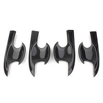4PCS For Honda Civic 10th Gen 2016 2017 2018    ABS Exterior Door Handle Bowl Cover Trims Car Accessories anglies pluošto juodos spalvos