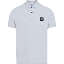 STONE ISLAND Logotipo Spausdinimo Polo Marškinėliai Vyriški Polo Marškinėliai Šviesiai Mėlyni K1S1522002-SCS0017-V0041
