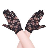 Elegant Short Sunscreen Gloves Thin Hollow-Out Mittens Fashion Party Gloves  For Women Female