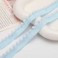 Colorful Lace Trim DIY Sewing Fringe Pompoms Lace High Quality Fringe Ribbon  Clothes Decor mėlyna