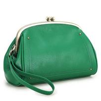 Wrist-Strap Women's Makeup Bag: Cowhide, Double Metal Hinge, Trendy & Fashionable