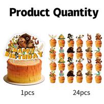 Beaver Birthday Decorations Beaver Party Accessories Cups Ballons Plates Birthday Party Backdrops Hot Anime Decorations
