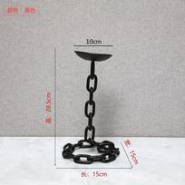 Vintage Black Iron Chain Metal Candlestick, Desktop Decoration Ornaments, Wedding Centers for Tables Candlestick, Home Decor