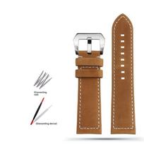 23mm Vintažinis dirželis Zenith Pilot 29.2430 Ruda Skraidanti karvės oda Apyrankė Retro Matinis Dirželis Pakeičiama apyrankė Juoda Ruda 23mm-width gray