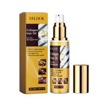 EELHOE Collagen Hair Oil Mineral Oil And Jojoba Seed Oil For Dry Damaged Hair Smoothing Hydrating Shine Enhancer 50ml