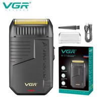 Original VGR V-375 Small Mini Shaver Portable Men's Reciprocating Single Blade Household Shaver Rechargeable Dual-use LED Display Long Battery Life juoda