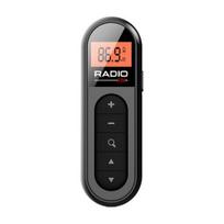 Nešiojamo mini FM radijo klipo dizainas aiškaus signalo mažai iškraipantis LCD ekranas Įkraunamas didelio jautrumo mini radijas juoda