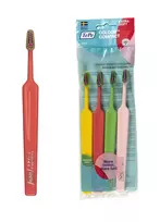 TePe Color Compact dantų šepetėliai, itin minkšti, 4 vnt., įvairių spalvų