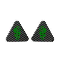 2Pcs Snake Logo Decal Car Side Fender Body Badge Sticker For Alfa Romeo Giulia Mito Giulietta 159 156 147 Sportiva Stelvio GT For Alfa Romeo žalia