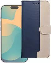 OEM atverčiamas dėklas Motorola G17 Split Book, tamsiai mėlynas ir kreminis