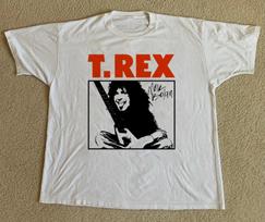 T Rex Marc Bolan Guitar Short SLeeve Cotton White All Size Shirt AH1837 XXXL