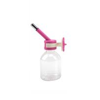 Hanging Pet Water Feeder Bottle Automatic Gravity Hydration Fountain for Dogs  Small Animals Pink-150ml