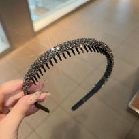 su dantytu plaukų lanku Plastikinis plaukų lankelis Senovinis galvos lankelis su kalnų krištolu Vyriškas pilka