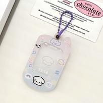 PVC Photocard Holder Dog Access Card Protective Case Idol Card Display Protector  Room Decor balta