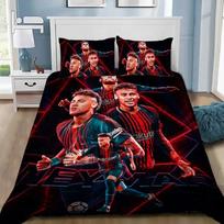 3D Print  Football Star Neymars Bedding Set Soft Comforter Cover With 1/2pcs Pillow Shams For Kids Adults Microfiber Quilt Cover 135x200cm