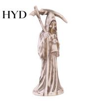 Dark Shape Halloween Decor Scythe Night Light, Grim Reaper LED Desktop Resin Carved Decoration Decor, Warm Glow Ornament for Spooky Party Home Light balta