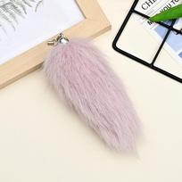 Backpack Animal Tails Keychain Key Holders Pompom Pendants Plush Tail Keyring  Jewelry Gifts pink