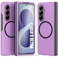 Coque pour Samsung Galaxy Z Fold 8 Ultra, Antichoc avec Cercle Magnétique - Violet - 2 Verres Trempés violetinė